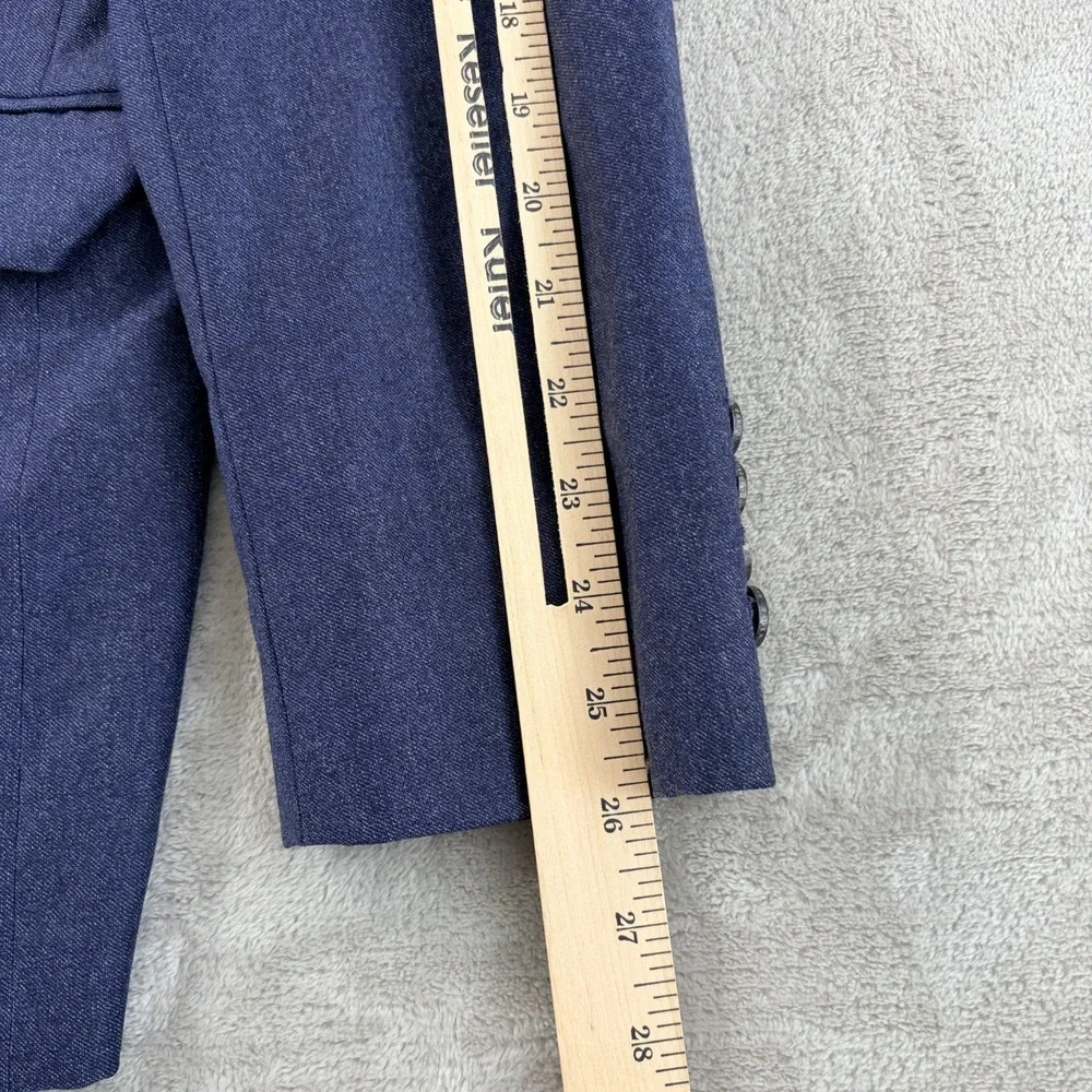 Ted Baker London Endurance Sport Coat Blazer in Blue Wool Men 42R Surgeons Cuffs